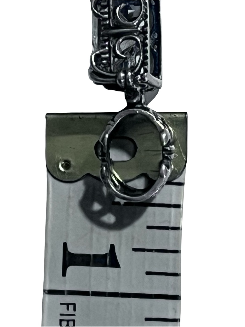 Vtg Silpada Uptown Sterling Silver Square CZ Fleur de Lis Pendant S0979 6.3g - Picture 10 of 16